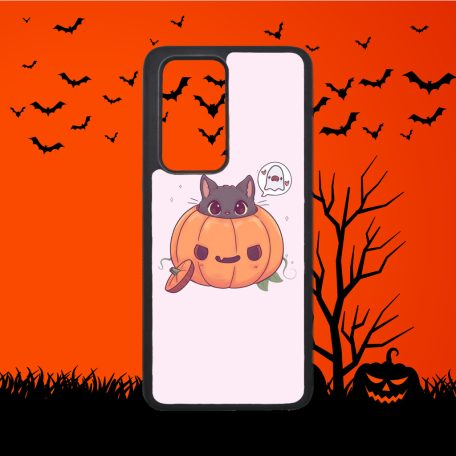 Halloween - Cuki cicás töklámpás - Huawei tok 