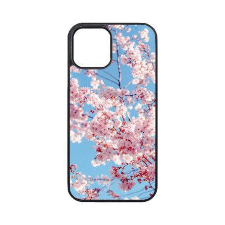 Tavaszi rózsaszín virágzó faág iPhone tok 