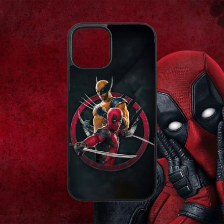 Deadpool és Rozsomák kerek logó - iPhone tok 