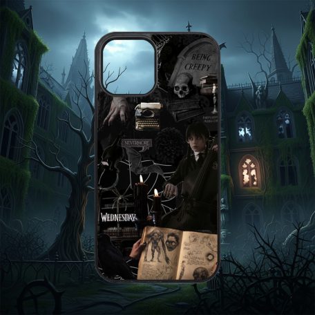 Wednesday - Gótikus kollázs - iPhone tok 