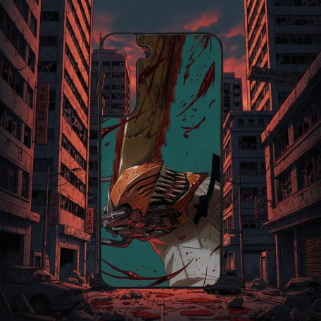 Chainsaw Man - Saw Head Close Up - Samsung tok