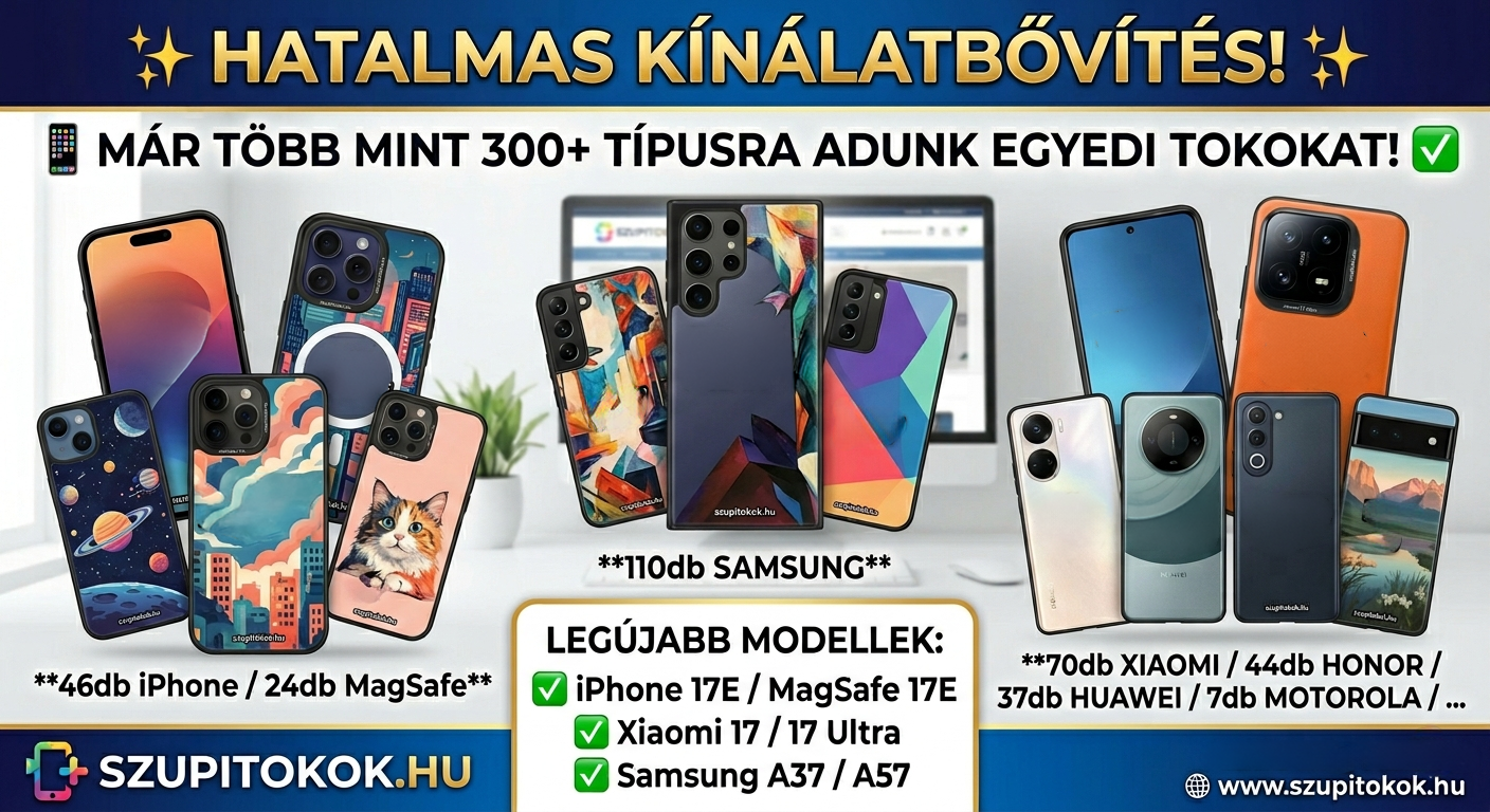Megállíthatatlan fejlődés: Már több mint 300 telefonmodellre kínálunk egyedi tokokat!